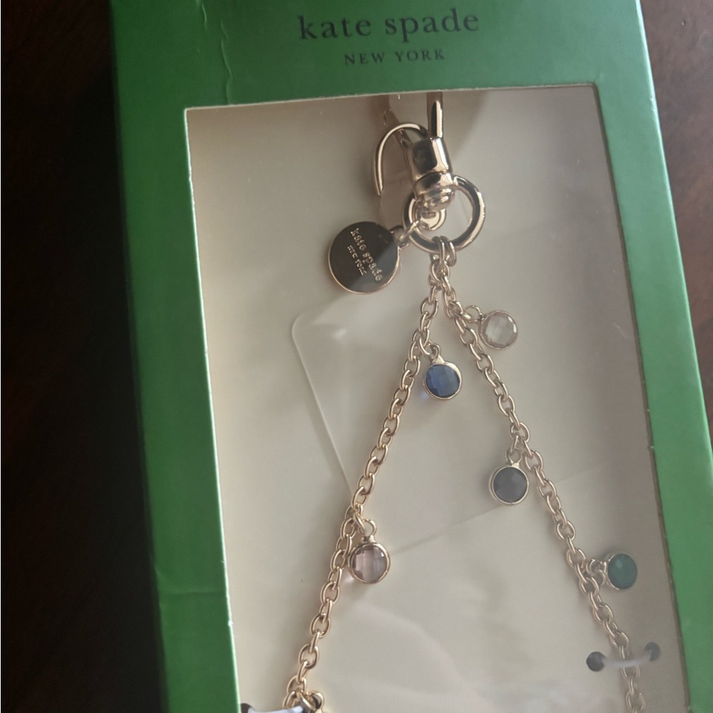 Kate Spade ♠️ Phone Charm with Multicolor Accents - Picture 2 of 2